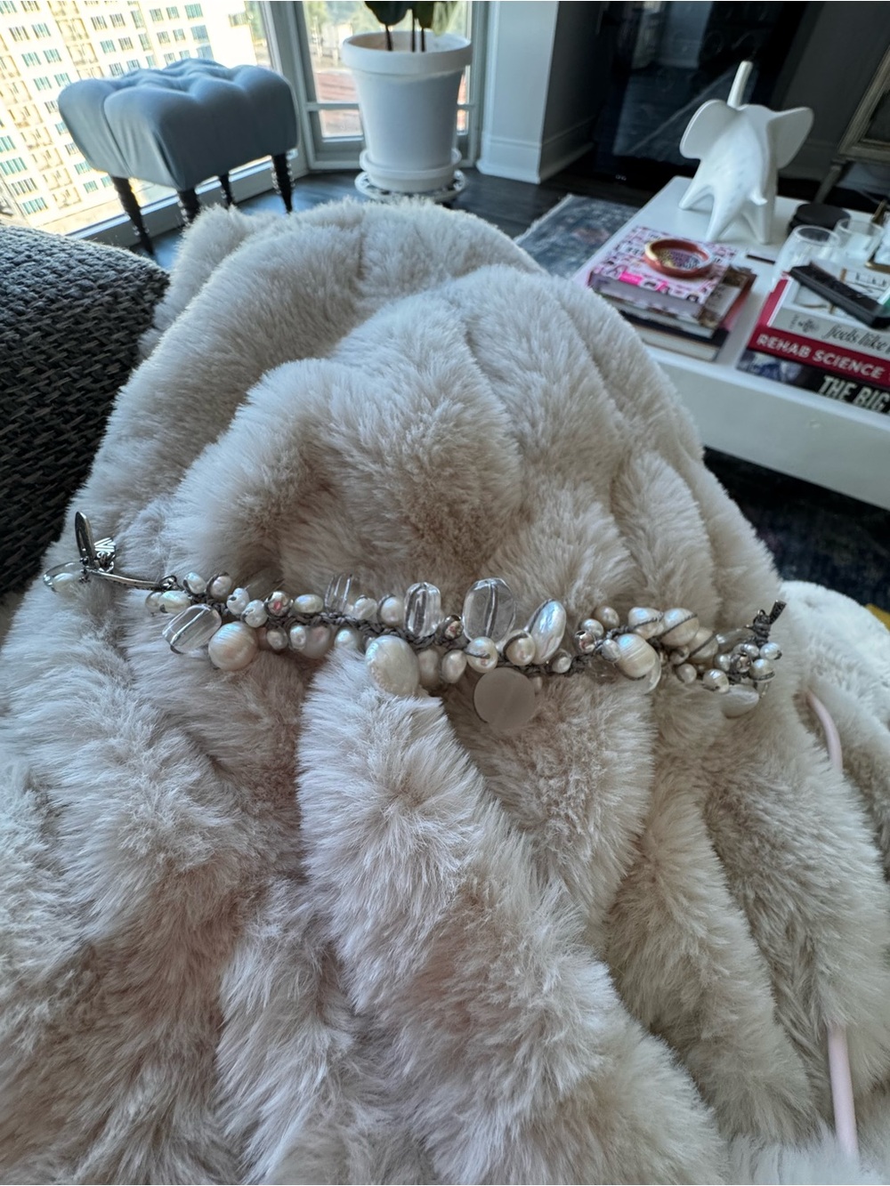 Silpada Silver and White Pearls Beaded Bracelet